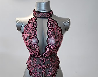 Maat S Prachtige geborduurde bodysuit #37 D.74