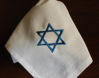 Star of David Embroidered Table Napkin