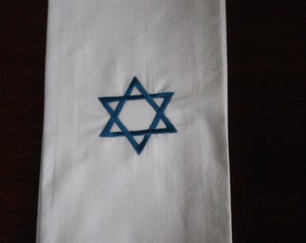 Star of David Embroidered Tea Towel
