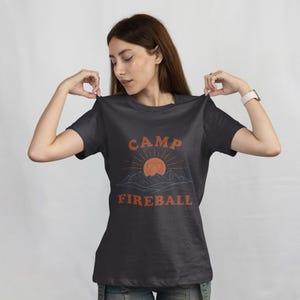 Boho DND Shirt, Camp Fireball TTRPG Tee, Minimalist Fantasy Apparel, Cozy Tabletop Gamer Gear image 4