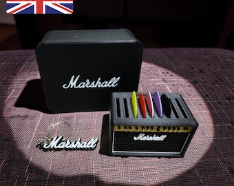 Marshall Pick Holder with Keyring and Picks (Made in UK)