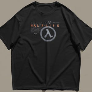 Chemise lambda Half-Life, t-shirt gamer rétro, t-shirt science-fiction City 17, t-shirt gaming sombre année 2000