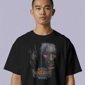 Camiseta vintage de Arthas del Trono Helado del Rey Exánime de World of Warcraft / Camiseta de Warcraft 3 imagen 2