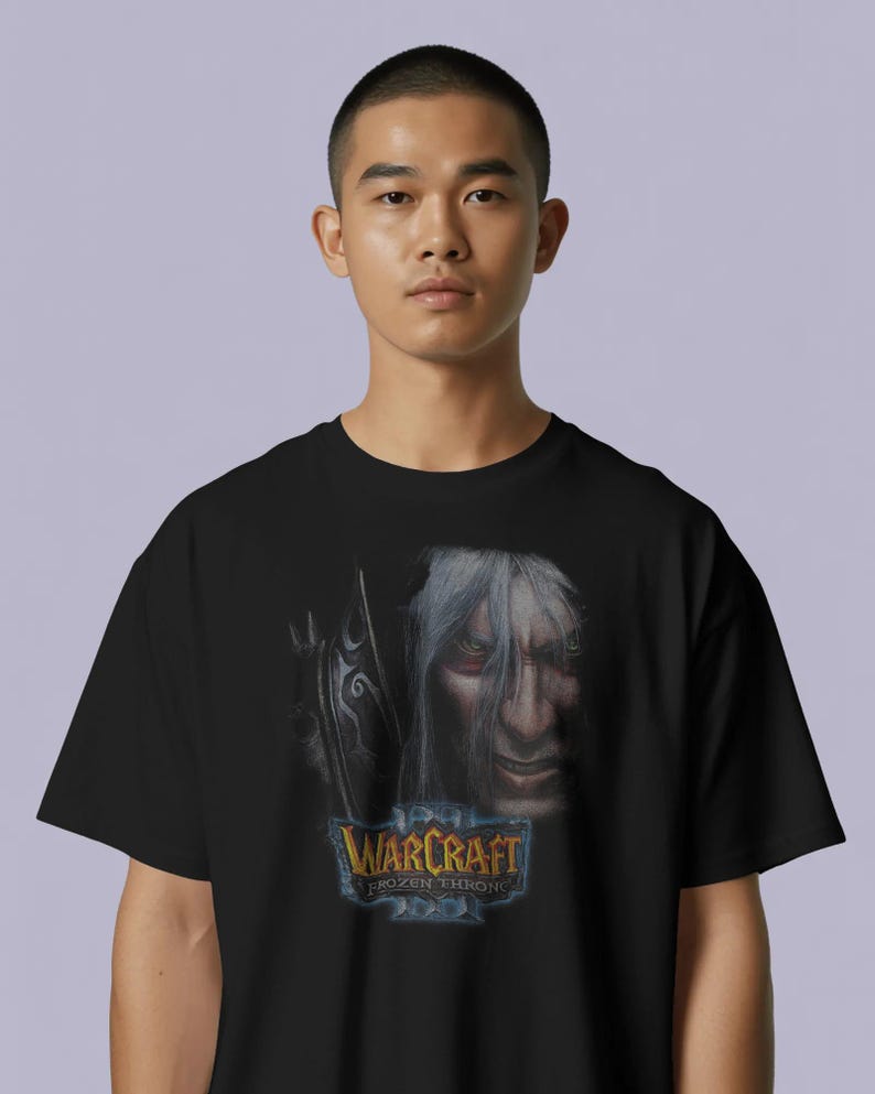 Camiseta vintage de Arthas del Trono Helado del Rey Exánime de World of Warcraft / Camiseta de Warcraft 3 imagen 2