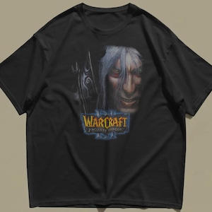 Camiseta vintage de Arthas del Trono Helado del Rey Exánime de World of Warcraft / Camiseta de Warcraft 3 imagen 1