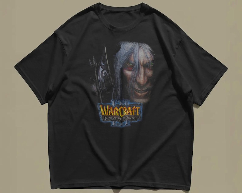 Camiseta vintage de Arthas del Trono Helado del Rey Exánime de World of Warcraft / Camiseta de Warcraft 3 imagen 1