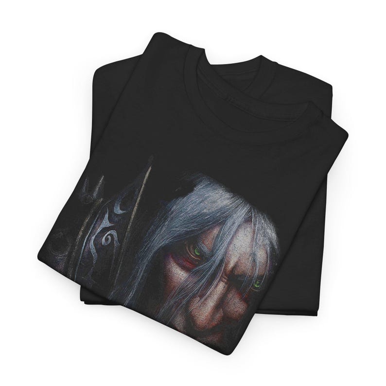 Camiseta vintage de Arthas del Trono Helado del Rey Exánime de World of Warcraft / Camiseta de Warcraft 3 imagen 3