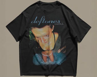 Camiseta vintage de Deftones de los 90, de algodón grueso, de metal alternativo