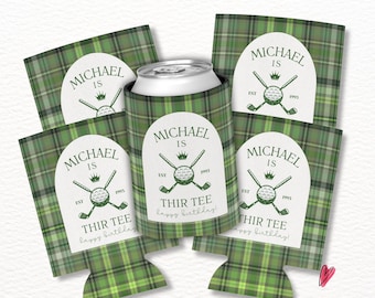 Decoración para fiesta de 30 años, hieleras para latas, decoraciones para fiesta de cumpleaños de Thirty Golf, regalos para fiestas de 30 años de Mastered