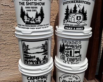 Camping Bucket Light Lantern: LED Remote Control Light Up outdoor Decor