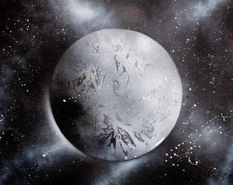 The Moon - Digitale Version des Gemäldes vom Sprayartist Glitchtrap