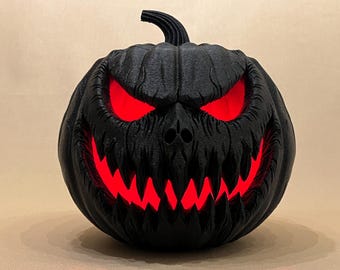 Halloween-ledpompoenlamp - oplichtende Jack O Lantern 10" (250 mm) - Gotische Halloweendecoratie - Spookachtig huisdecor