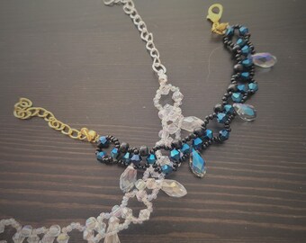 beaded lace bracelet