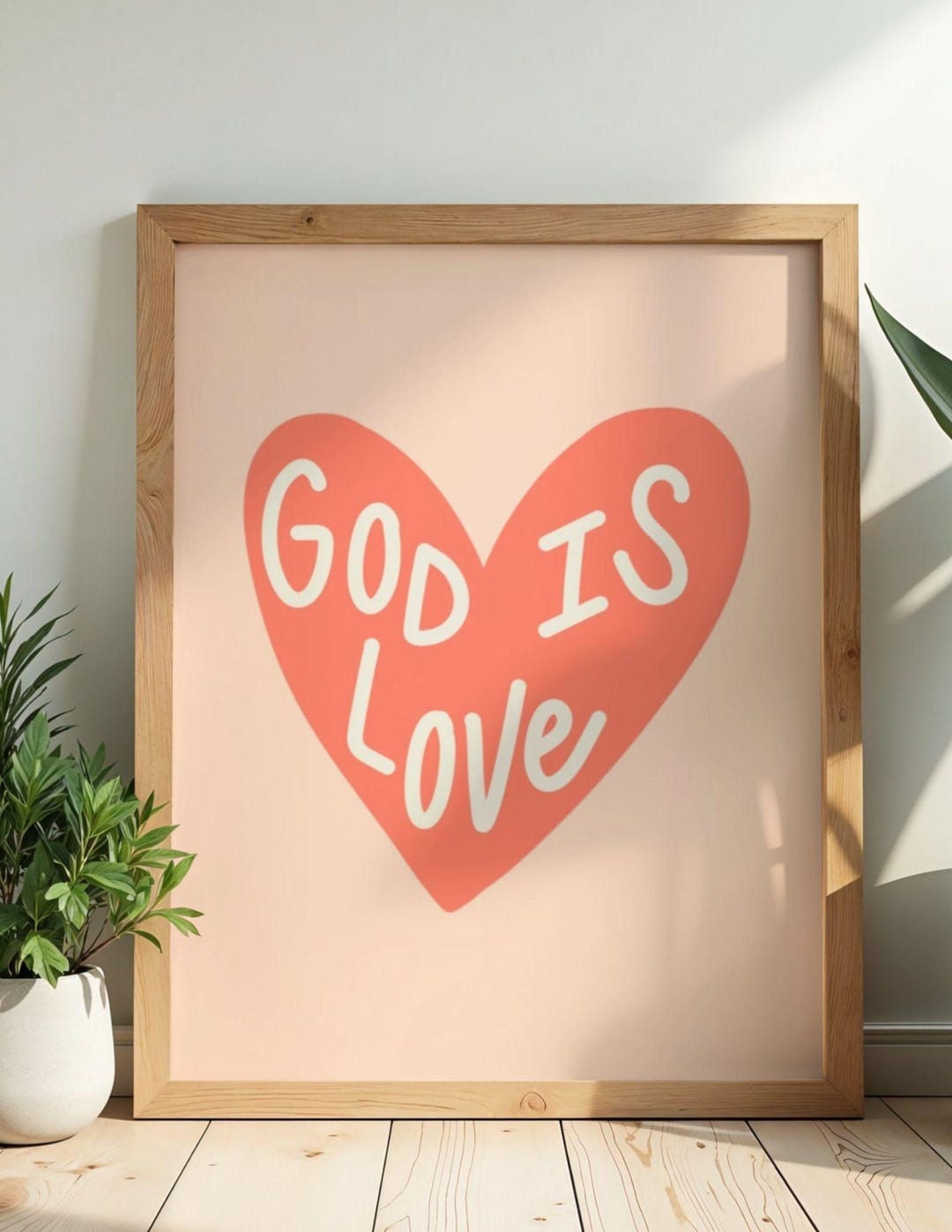 God is Love | Digital Art Print | Christian Wall Art Printable ...