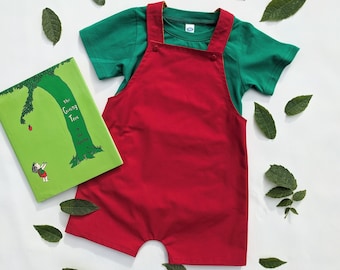 The Giving Tree - Halloween Costume - Red Overalls Shorts Set