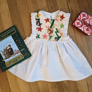 Christmas Patchwork & Polka Dots Pinafore Dress