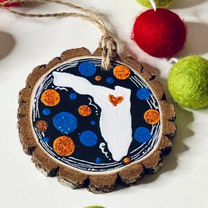 Florida Ornament with glitter