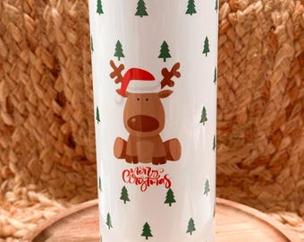 Holiday Customizable Stainless Steel Tumbler: 20 oz Insulated Travel Mug