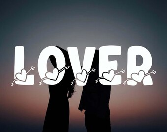 Heart Script Font, Script Font, Font with Hearts ttf Font with Tails, Heart Font, Wedding Font, Cursive Font, Font for Cricut, Script Font