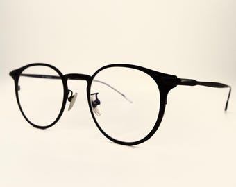 Oprawki okularowe KANSO Matte Black Titanium: minimalistyczny, okrągły, japoński design optyczny