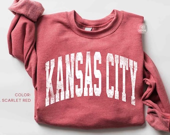 Felpa vintage di Kansas City, felpa del Missouri, football di Kansas City, felpa del giorno della partita di Kansas City, maglione sportivo di Kansas City