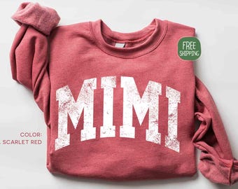 Mimi Sweatshirt, Vintage Mimi Sweatshirt, Grandma Sweater, Pregnancy Announcement Gift, New Mimi To Be Gift, Mothers Day Gift Sweatshirt