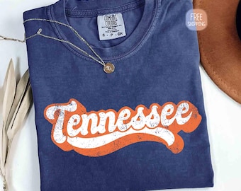 Comfort Colors Tennessee Shirt, Tennessee Game Day Shirt, Tennessee Vintage Football Tee, Retro Tennessee State Shirt, Tennessee Travel Gift