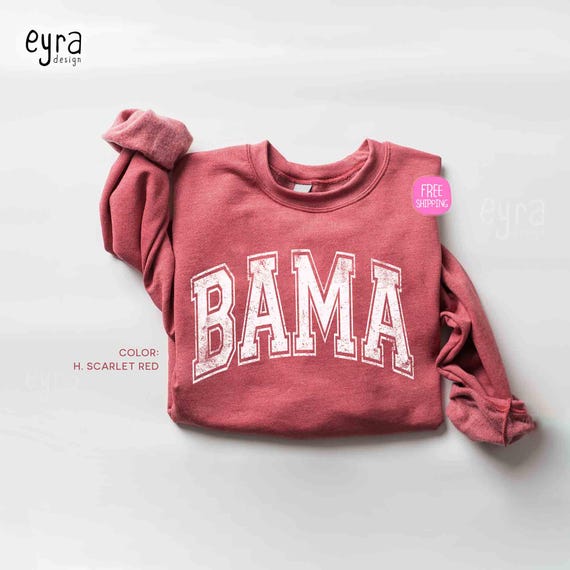 Bama Sweatshirt, Alabama Sweatshirt, Alabama Game Day Sweatshirt, Alabama State Pride Sweatshirt, Alabama Travel Gift Sweatshirt, Bama Sweat
