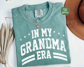Camiseta "Colores cómodos en la época de mi abuela", camiseta de regalo para abuela, camiseta divertida para abuela, camiseta para la mejor abuela, camiseta para la nueva abuela orgullosa, camiseta de mi abuela