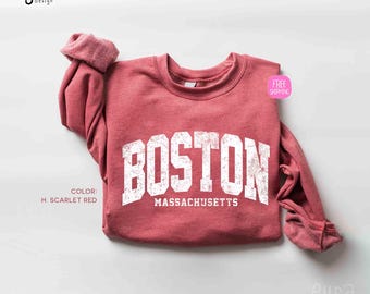 Boston Sweatshirt, Boston City Pride, Gift for Boston Lovers, Boston Massachusetts Bachelorette Sweater, Boston Souvenir Gift