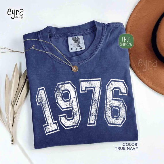 Comfort Colors 1976 Shirt, Vintage 1976 Shirt, 50th Birthday Shirt, 50th Anniversary Shirt, Born in 1976 Shirt, Distressed 1976 T-Shirt