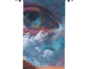 Cortinas Surrealistas com Olho nas Nuvens | Cortina Olho Onírico
