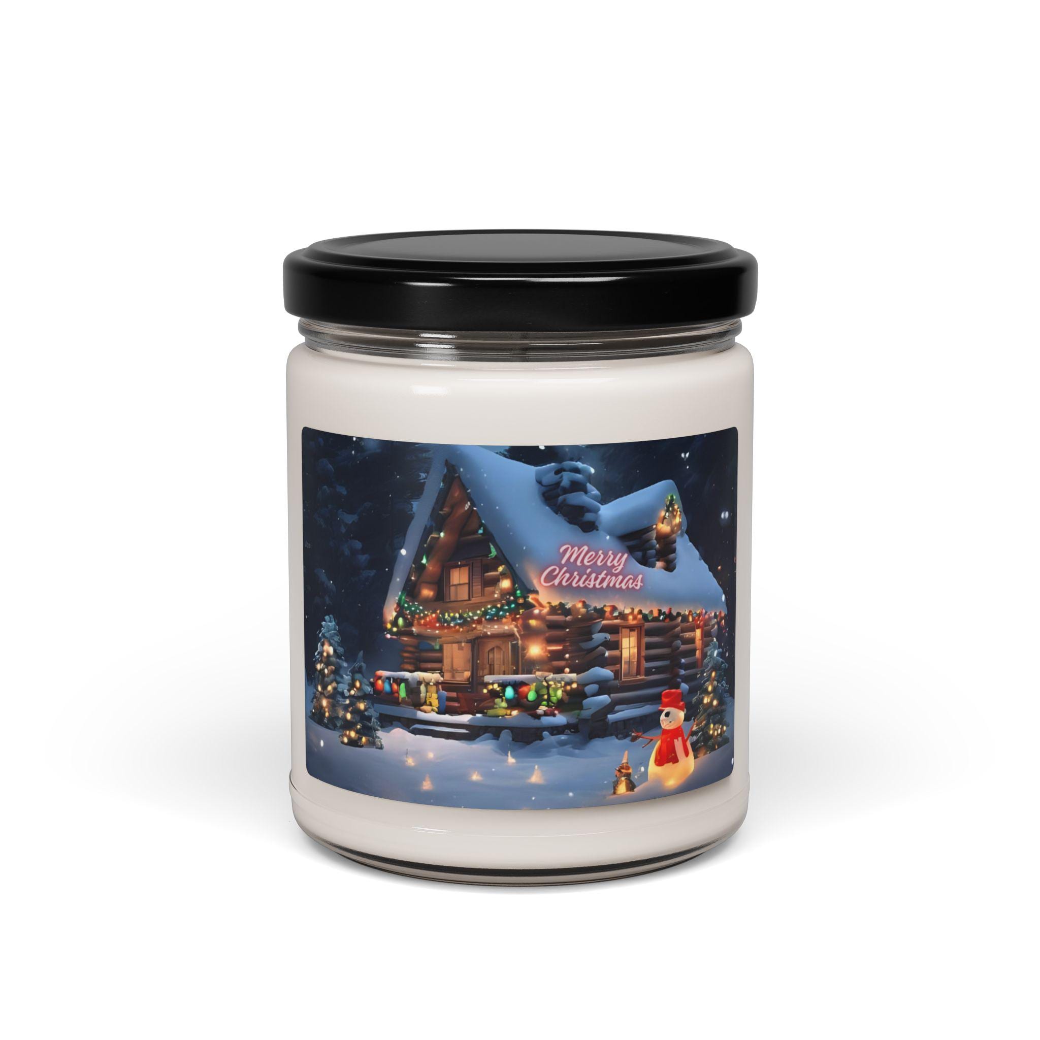 Discover Cozy Snowy Cabin Christmas Candle - Soy Candle, Winter Holiday Scents