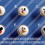 Mickey Mouse Ceramic And Nickel Knobs Custom Kitchen Knobs Etsy