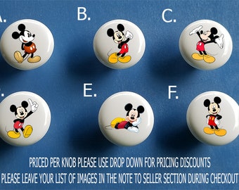 Disney Original Character Inspired Custom Dresser Knobs Etsy