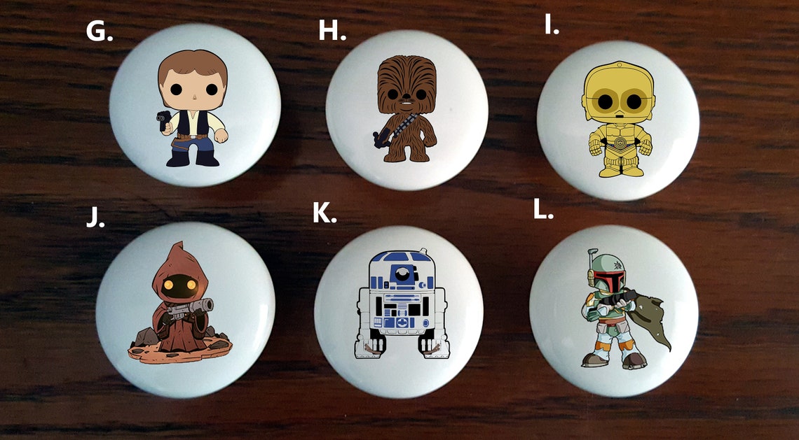 Star Wars Chibi Style Ceramic Knobs / Custom Kitchen Knobs / Etsy