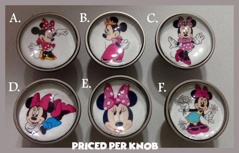 Dresser Knobs Minnie Mouse Disney Hand Made Bedroom Dresser Etsy