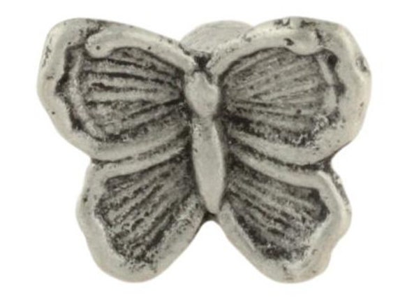 Antique Pewter Butterfly Knob Butterfly Cabinet Knob Etsy
