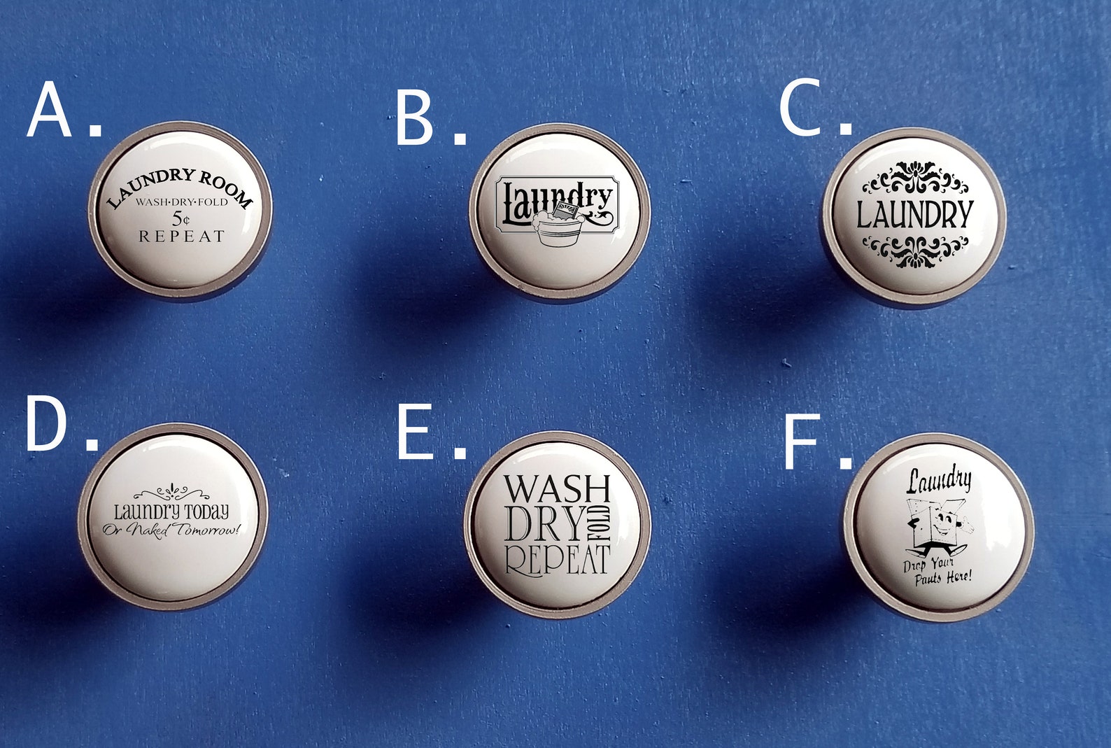 Custom Laundry Knobs / Custom Laundry Doors / Bathroom Etsy