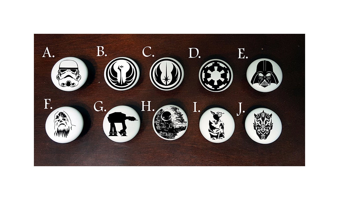 Star Wars Ceramic Knobs / Custom Kitchen Knobs / Cute Etsy