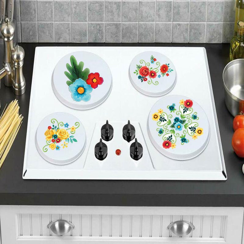 Pioneer Woman Inspired Stove Top Burner Covers / Custom Etsy