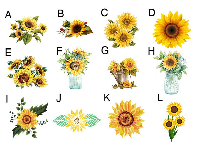 Sunflower Stove Top Burner Covers / Custom Kitchen Decor / Etsy