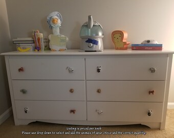 Kids Ceramic Ocean Animals Drawer Knob Set of 4