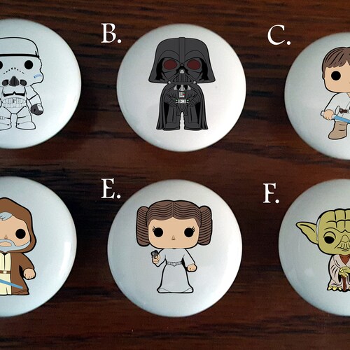 Star Wars Chibi Style Ceramic Knobs / Custom Kitchen Knobs / Etsy