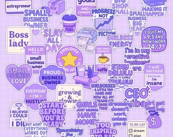 40 Stück Relatable Small Business Sticker Pack - Lustige Vinyl-Aufkleber für Unternehmer, Motivation und Humor für Unternehmer