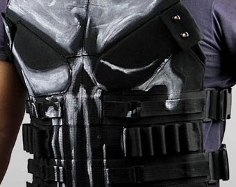 Punisher Skull Tactical Vest, Jon Bernthal Season 3 Costume, Leather Anti Hero Vest