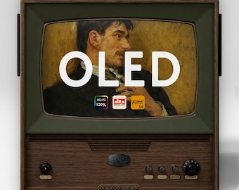 Oled Retro Mini TV 13" Dolby Digital Center Speaker