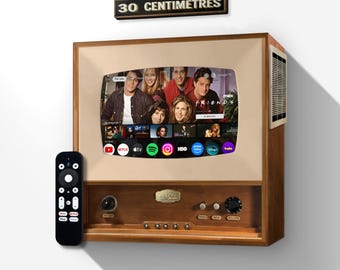 Mini Retro TV 10" Cherry (30cm Working Google TV)