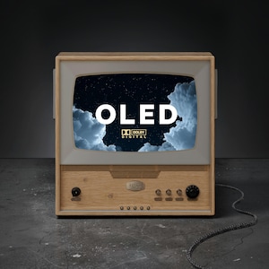 Oled Retro Mini TV 13" Dolby Digital Center Speaker