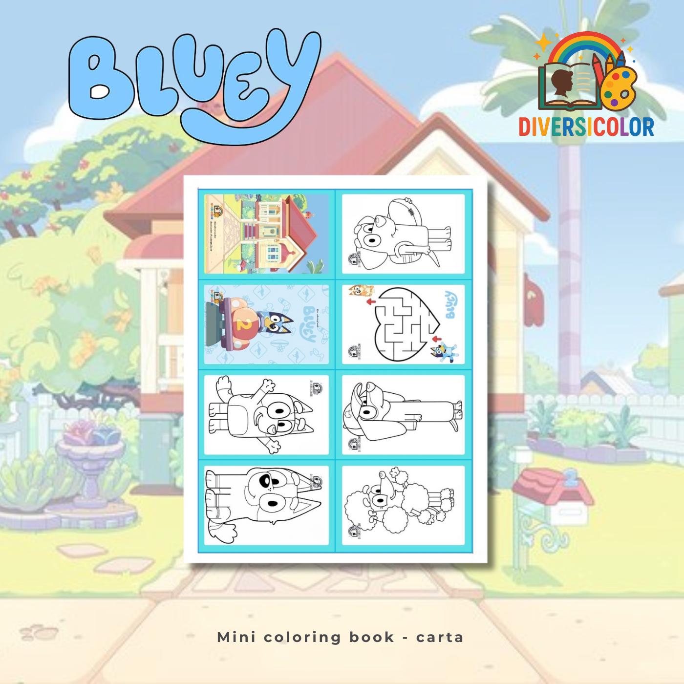 Bluey Coloring Book Printable – Kids Activity Pages – Cartoon Coloring ...